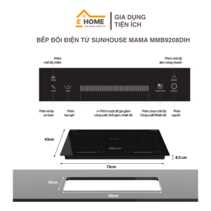 BẾP ĐÔI ĐIỆN TỪ SUNHOUSE MAMA MMB9208DIH